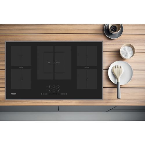 Placa de Indução Hotpoint KIF 952 BXLD B | Elétrica | 86 cm | 5 Zonas | Preto Online Hot Sale