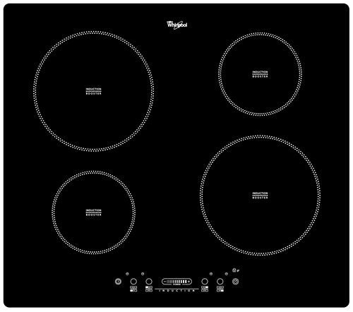 Placa de Indução Whirlpool ACM 806 NE | Elétrica | 58 cm | 4 Zonas | Preto Hot on Sale