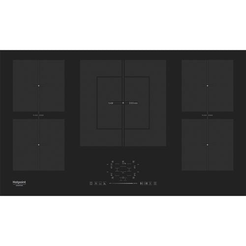 Placa de Indução Hotpoint KIF 952 BXLD B | Elétrica | 86 cm | 5 Zonas | Preto Online Hot Sale