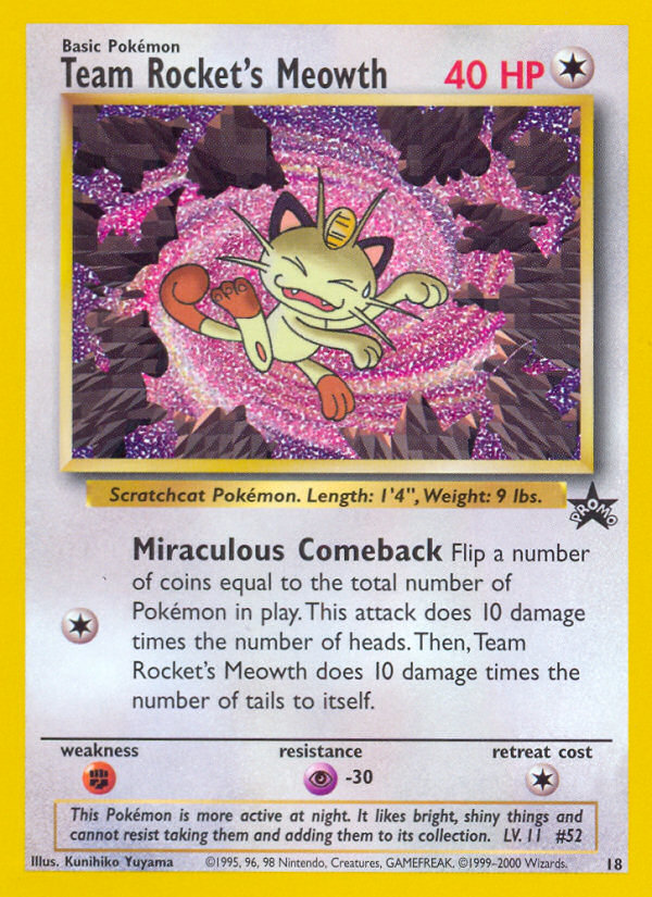 Team Rocket s Meowth (18) [Wizards of the Coast: Black Star Promos] Hot on Sale